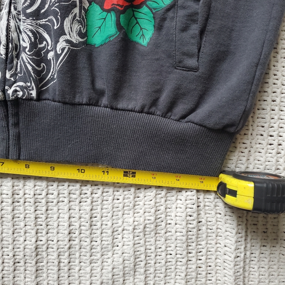 y2k inspired skull graphic full zip hoodie size Medium - Picture 6 of 7